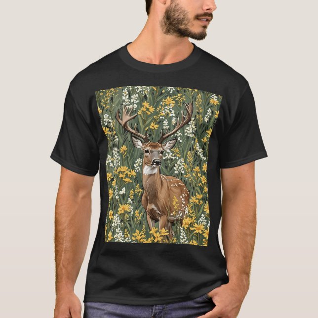 Nebraskan White Tailed Deer 1 T-Shirt (Front)