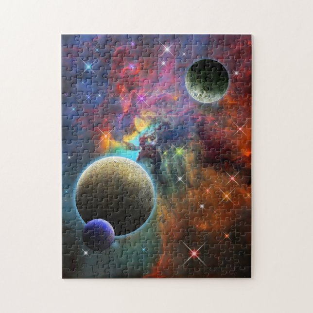 Nebula and Planets Jigsaw Puzzle (Vertical)
