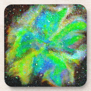 Nebula and Stardust Cosmic Space Scene Coaster