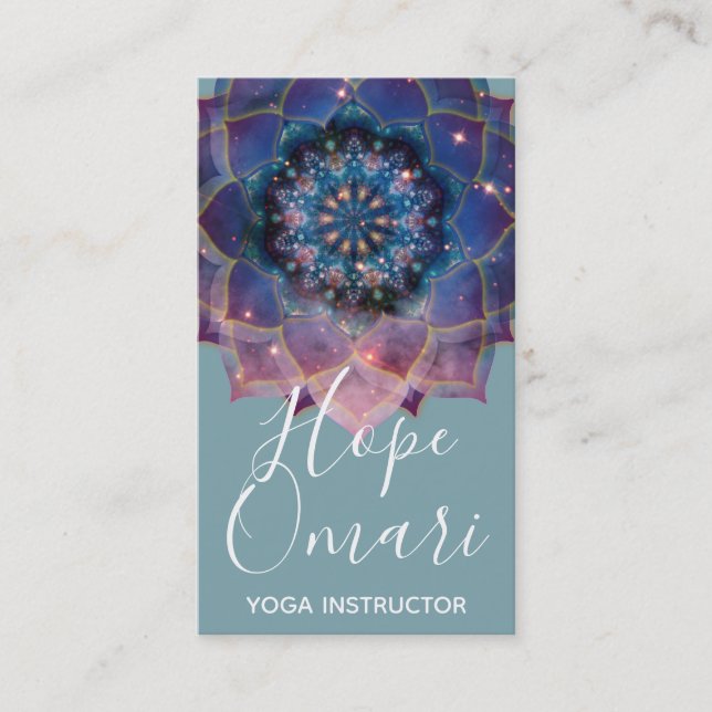 Nebula Bloom | Mandala Business Card (Front)