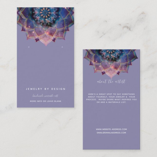 Nebula Bloom | Mandala Business Card (Front/Back)