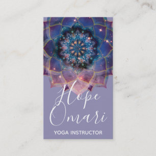 Nebula Bloom Mandala Business Card