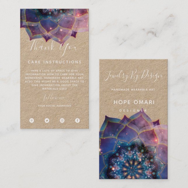 Nebula Bloom | Mandala Business Card (Front/Back)