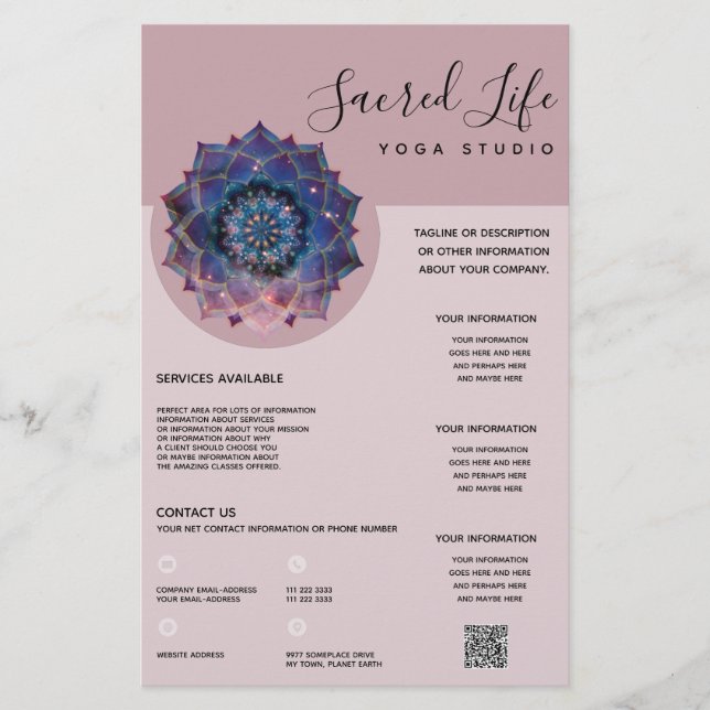 Nebula Bloom | Mandala Flyer (Front)