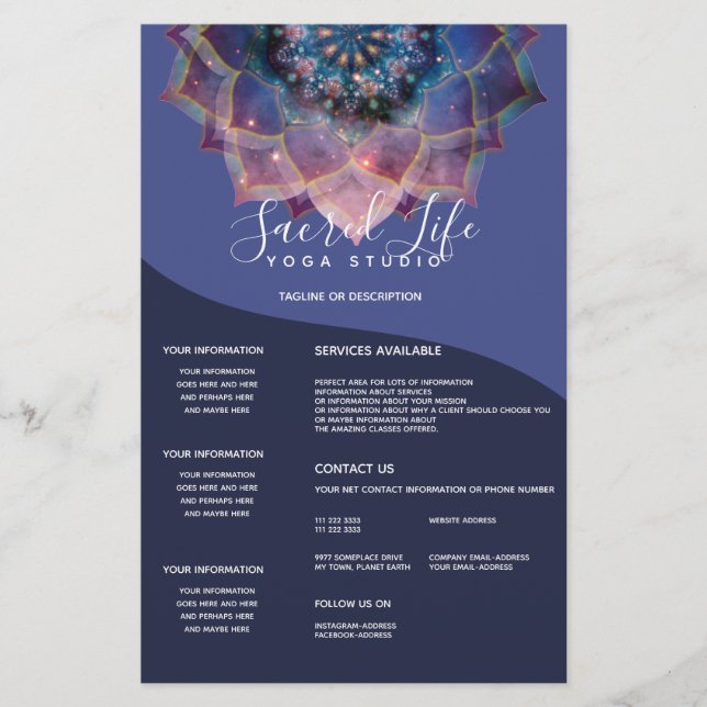 Nebula Bloom | Mandala Flyer (Front)