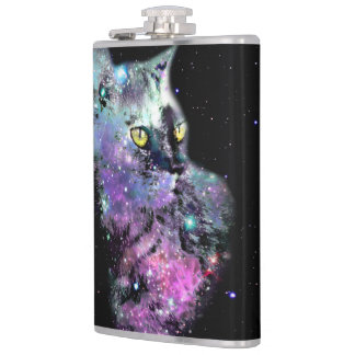 Nebula Cat Vinyl Flask