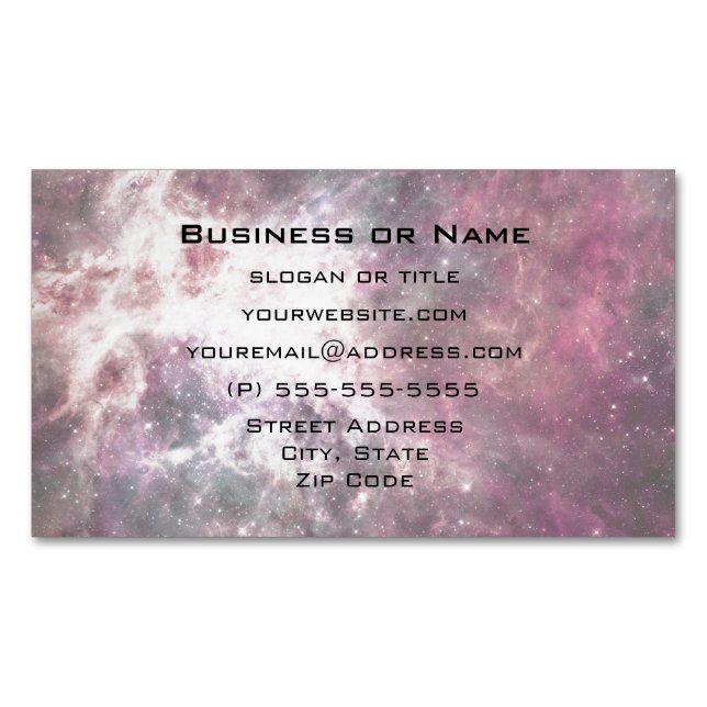 Nebula Formation in Outer Space Magnetic Business Card (Front)