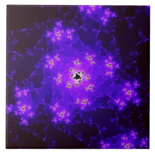 Nebula Fractal Ceramic Tile
