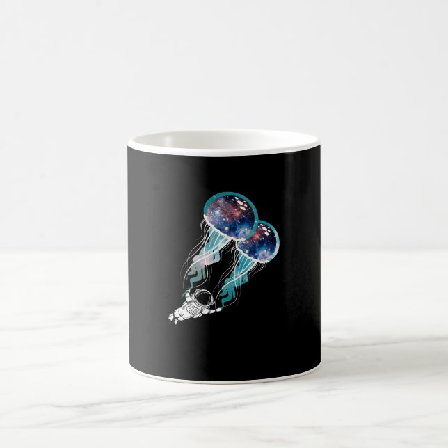 Nebula Galaxy Astronaut Outer Space Jellyfish Coffee Mug (Center)