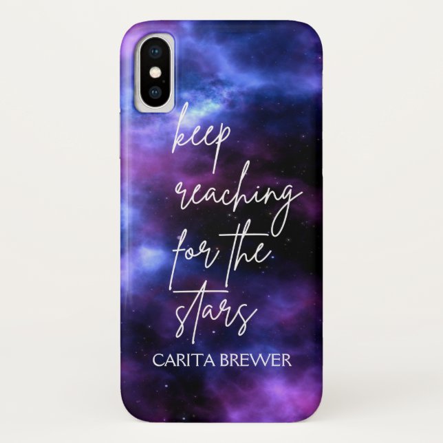 Nebula Galaxy Inspirational iPhone X Case (Back)