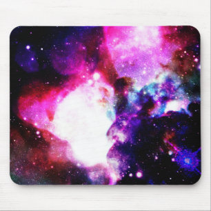 Nebula Galaxy Purple Blue Fuchsia Mouse Mat
