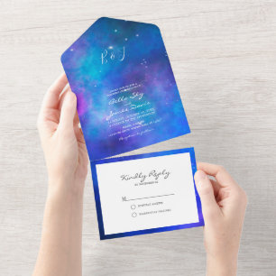 Nebula Interstellar All in One Wedding Invitation