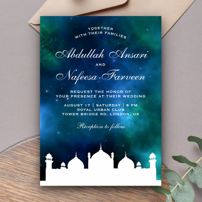 Nebula Islamic Mosque Muslim Wedding Invitation (Creator Uploaded)