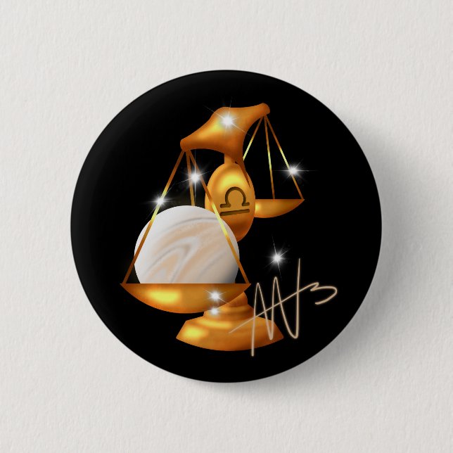 Nebula Libra Venus Zodiac 6 Cm Round Badge (Front)