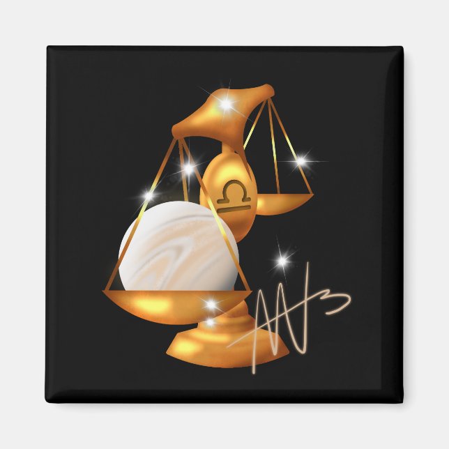 Nebula Libra Venus Zodiac Magnet (Front)