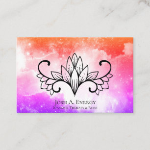 *~* Nebula Lotus Galaxy Universe Pink Purple Business Card