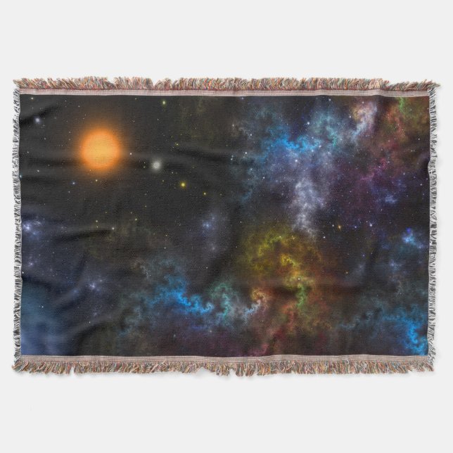 Nebula Menagerie Throw Blanket (Front)