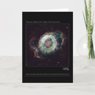 Nebula NGC 6369 The Little Ghost Hubble Telescope Card