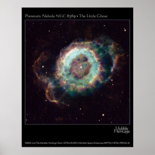 Nebula NGC 6369 The Little Ghost Hubble Telescope Poster