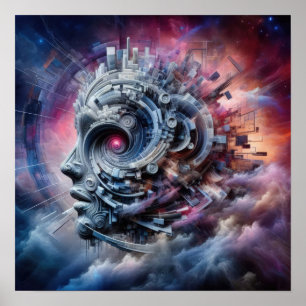 Nebula of Thought - Abstract Art - Surreal Digital Poster