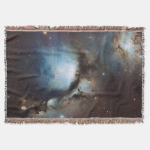 Nebula Orion Astronomy blue brown beige sky stars Throw Blanket