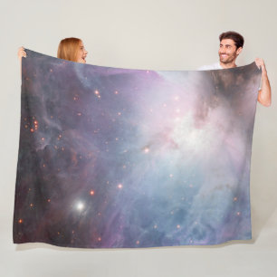 Nebula Orion Astronomy blue Pink violet sky stars Fleece Blanket