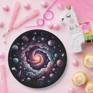 Nebula Paper Plate | Cosmic Holiday Celebration