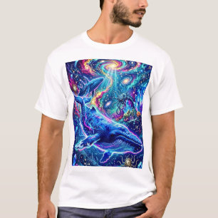 Nebula Seascape of the Cosmic Whales T-Shirt