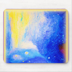 Nebula Stars Blue, Yellow and Milky White. Buy Now Mouse Mat