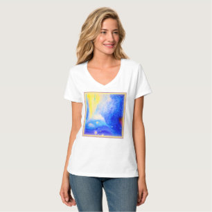 Nebula Stars Blue, Yellow and Milky White. Buy Now T-Shirt