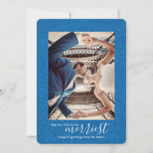 Nebulas Blue Paisley, Christmas Card