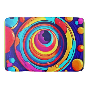 Nebula's Colourful Cosmic Vortex Art Bath Mat