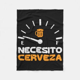 Necesito Cerveza Funny Mexican Spanish Cinco De Ma Fleece Blanket