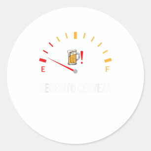 Necesito Cerveza Funny Spanish quote i need beer Classic Round Sticker