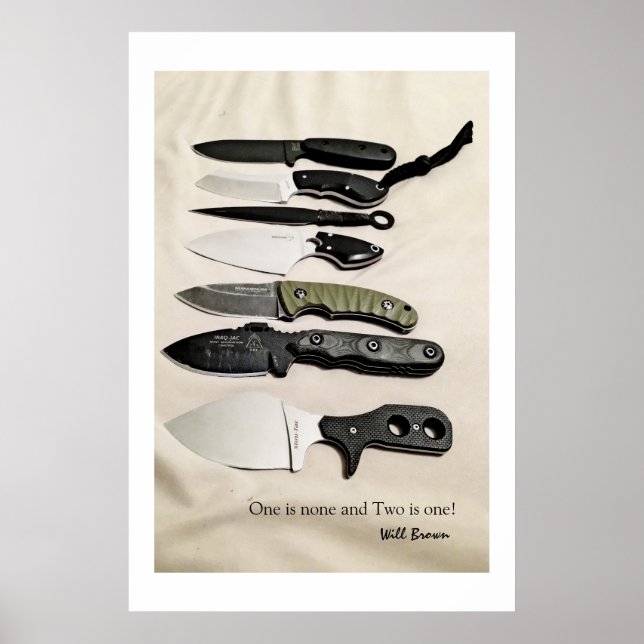 Necessities, Fixed Blade Knives Poster (Front)