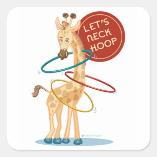 Neck Hooping Giraffe: Stickers