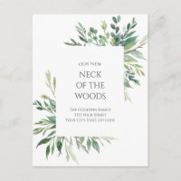 Neck of the Woods Greenery Moving Announcement