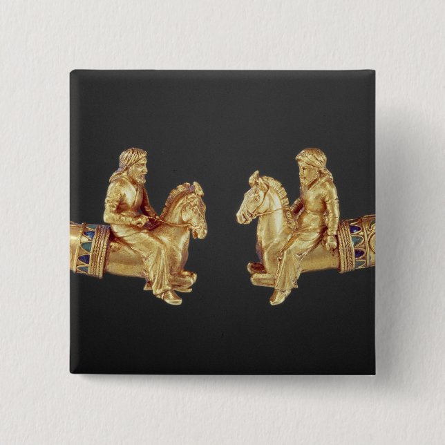 Neck ring in the form of Scythian horsemen 15 Cm Square Badge (Front)