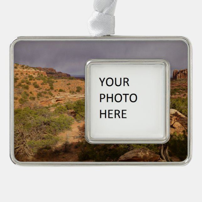 Neck Springs Trail at Canyonlands National Park Silver Plated Framed Ornament (Front)