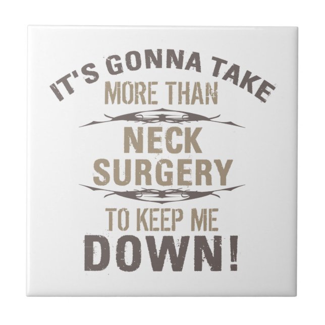 Neck Surgery Humour Tile (Front)
