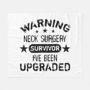 Neck Surgery Humour Upgraded Fleece Blanket