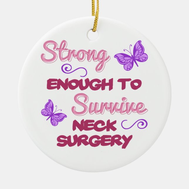 Neck Surgery Strong Ceramic Tree Decoration (Front)