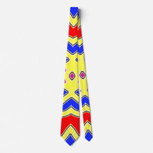 Neck Tie, A multicolor fabric print pattern design Tie
