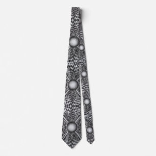 Neck Tie, Black and White Tie