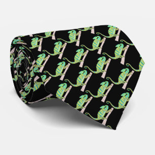 Neck Tie (black) - Green Chameleon
