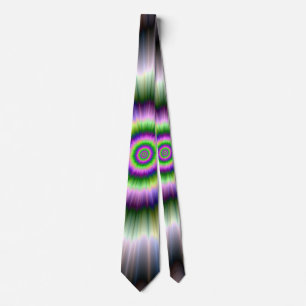 Neck Tie Exploding Blue Green and Pink