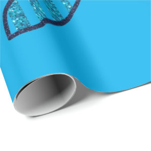 Neck Tie Father's Day Glitter Wrapping Paper