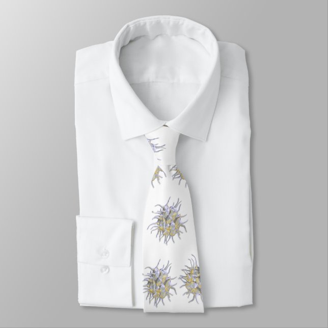 Neck Tie - Platelet (Activiated) on white canvas (Tied)