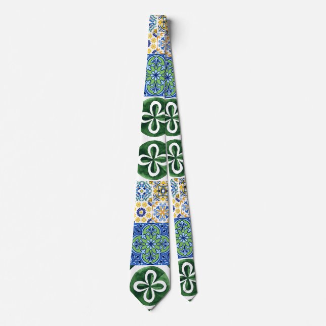 Neck Tie Portuguese tiles (Front)