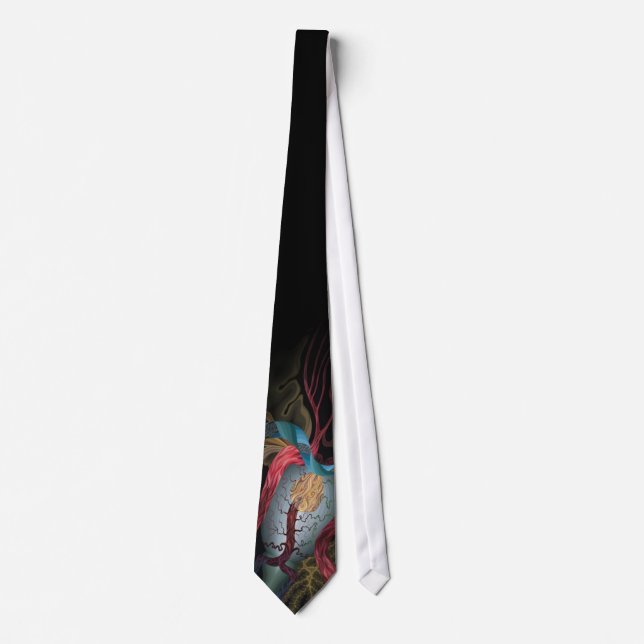 Neck Tie "Skull Base" neurosurgeon, ENT, anatomy (Front)